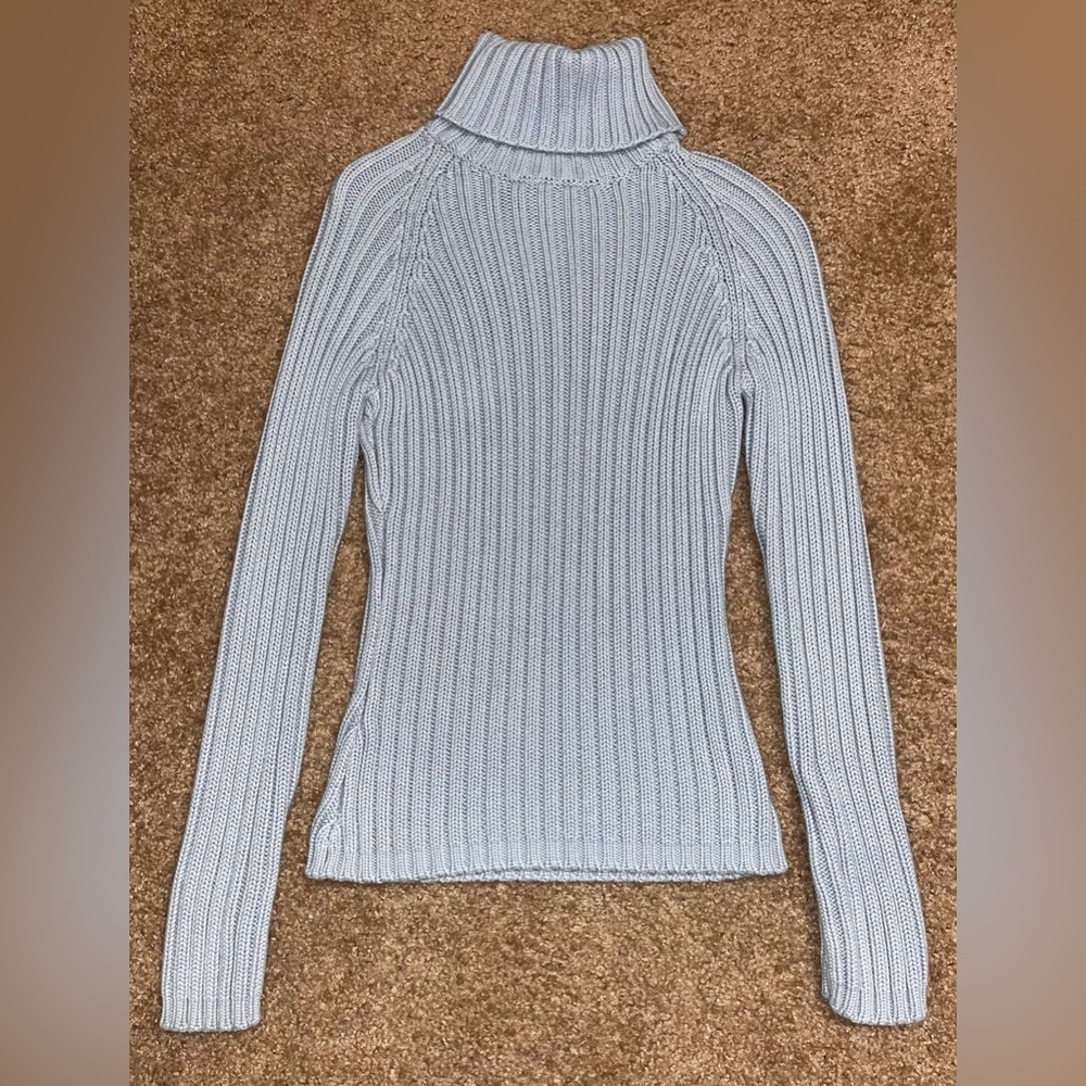 London Jean Women’s Turtleneck Sweater Light Blue Size XS